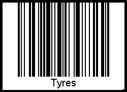 Barcode des Vornamen Tyres