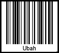 Interpretation von Ubah als Barcode