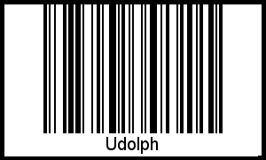 Der Voname Udolph als Barcode und QR-Code