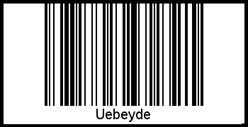 Barcode des Vornamen Uebeyde