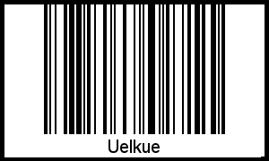 Uelkue als Barcode und QR-Code