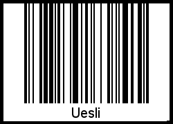Uesli als Barcode und QR-Code