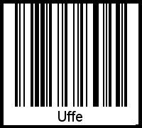 Uffe als Barcode und QR-Code