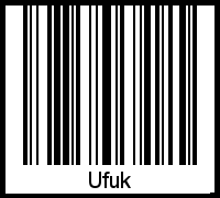 Der Voname Ufuk als Barcode und QR-Code