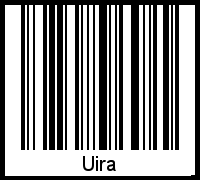 Der Voname Uira als Barcode und QR-Code