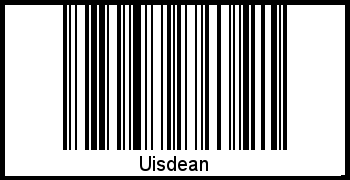 Uisdean als Barcode und QR-Code