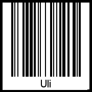 Interpretation von Uli als Barcode
