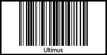 Der Voname Ultimus als Barcode und QR-Code