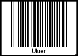 Uluer als Barcode und QR-Code