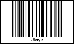 Barcode des Vornamen Ulviye