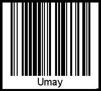 Barcode des Vornamen Umay