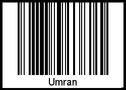 Barcode des Vornamen Umran