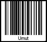 Barcode des Vornamen Umut
