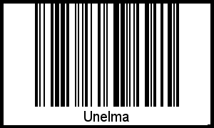 Der Voname Unelma als Barcode und QR-Code
