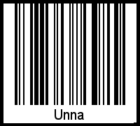 Interpretation von Unna als Barcode