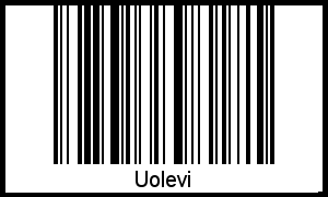 Barcode des Vornamen Uolevi