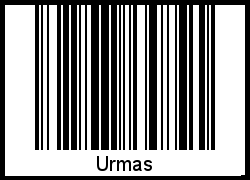 Urmas als Barcode und QR-Code