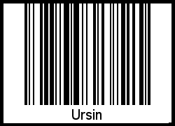Der Voname Ursin als Barcode und QR-Code
