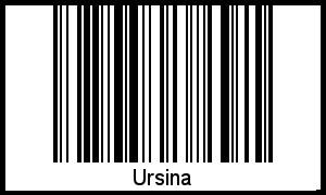 Ursina als Barcode und QR-Code