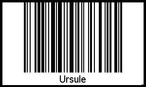 Der Voname Ursule als Barcode und QR-Code
