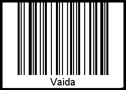 Barcode des Vornamen Vaida