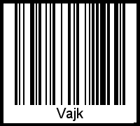 Barcode des Vornamen Vajk