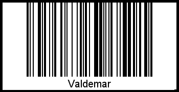 Barcode des Vornamen Valdemar