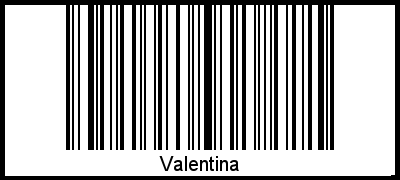 Interpretation von Valentina als Barcode
