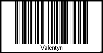 Valentyn als Barcode und QR-Code