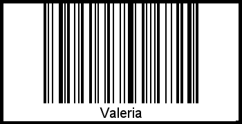 Barcode des Vornamen Valeria
