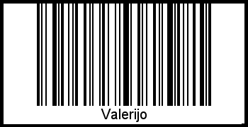 Barcode des Vornamen Valerijo
