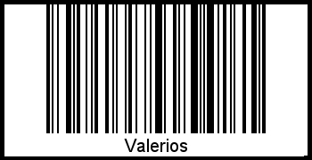 Barcode des Vornamen Valerios