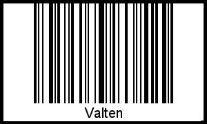 Valten als Barcode und QR-Code