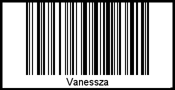Der Voname Vanessza als Barcode und QR-Code