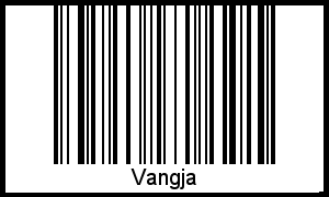 Barcode des Vornamen Vangja