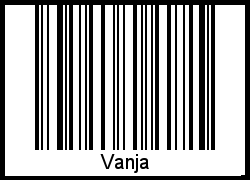 Barcode des Vornamen Vanja