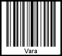 Der Voname Vara als Barcode und QR-Code