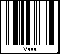 Der Voname Vasa als Barcode und QR-Code