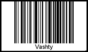 Vashty als Barcode und QR-Code