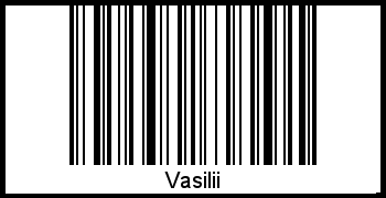 Barcode des Vornamen Vasilii