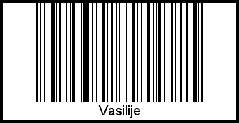 Vasilije als Barcode und QR-Code