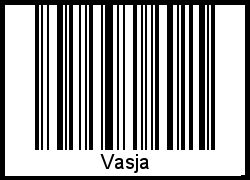 Der Voname Vasja als Barcode und QR-Code