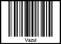 Barcode des Vornamen Vazul