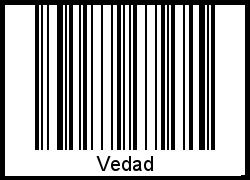 Barcode des Vornamen Vedad