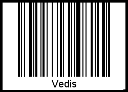 Barcode des Vornamen Vedis