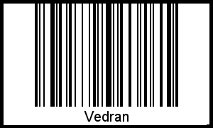 Vedran als Barcode und QR-Code