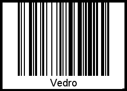 Interpretation von Vedro als Barcode