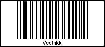 Der Voname Veetrikki als Barcode und QR-Code