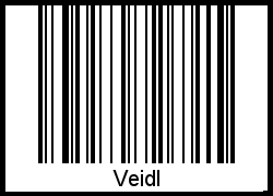 Der Voname Veidl als Barcode und QR-Code