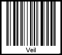 Barcode des Vornamen Veil